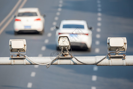监测交通道路的高速摄像头旅行公路警报街道城市监视视频相机间谍车道图片