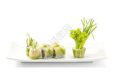 鳄梨寿司海藻午餐鱼片橙子食物海鲜美食美味寿司文化图片