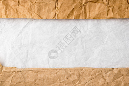 粉碎纸质纸板折叠白色空白棕色床单材料折痕羊皮纸图片