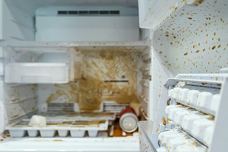 抽象 模糊和不集中的现代喷洒式易燃机脏化冷冻器图片