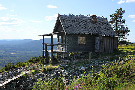 夏天的圣诞小屋背景图片