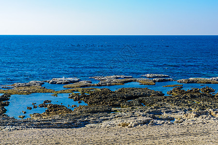 海法岛西摩纳海滩城市旅行天空景观地平线海法旅游蓝色海岸海岸线图片