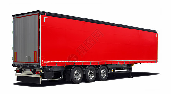 半卡车拖车物流送货商品船运司机贮存货车空白工业运输图片