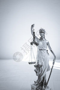 正义的女雕像象征法庭惩罚法官女士办公室眼罩智慧平衡律师金属图片
