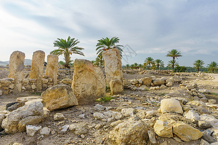 Tel Megiddo国家公园的古老房屋图片