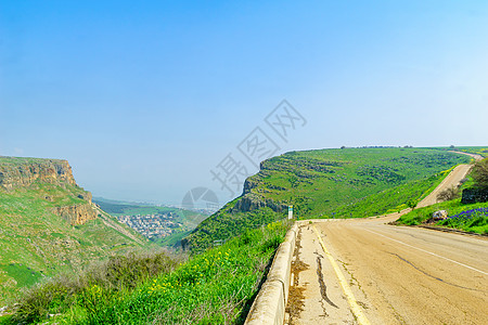 Arbel 山和 Nitay 山的景观视图岩石土地旅游国家公园新年旅行圣地踪迹天空图片