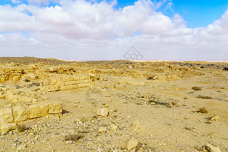 被毁坏的古老Nabataean城市阿夫达特沙漠内盖夫纪念碑数据国家历史地标建筑学石头城市图片