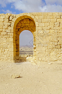 被毁坏的古老Nabataean城市阿夫达特建筑学建筑内盖夫地标考古学旅游古董柱子城堡文化图片