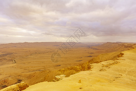 马赫泰什crasterRamon的日落景色旅行风景侵蚀砂岩悬崖地标编队旅游地质学公园图片