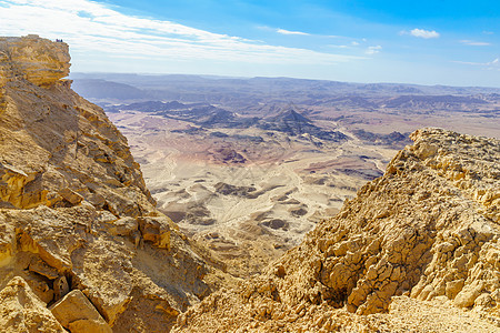 马赫泰什克拉特Ramon阿尔登山的景观公园悬崖岩石地标沙漠国家地貌旅游砂岩风景图片