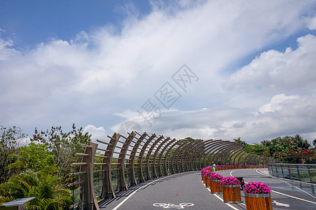 使用蓝色天空的现代办公楼摩天大楼白色玻璃建筑商业城市办公室窗户房子绿色图片