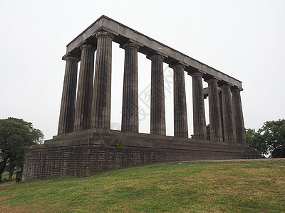 爱丁堡Calton Hill国家纪念碑寺庙城市地标建筑学建筑景观爬坡图片