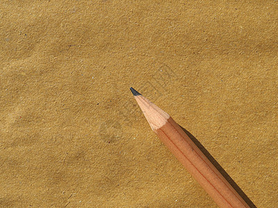 纸页上的铅笔空白邮政棕色牛皮纸邮件床单圆珠笔木头写作图片