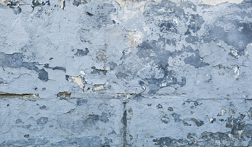 蓝色混凝土墙 grunge 纹理与裂缝 旧水泥墙背景上的旧油漆和石膏 老式水泥石墙破裂图片