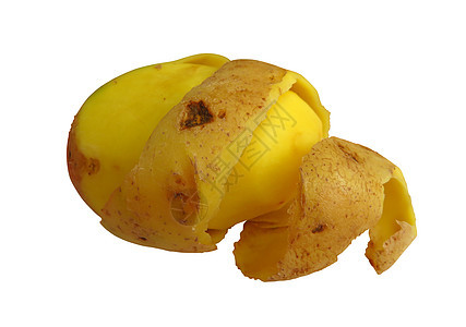 孤立的土豆皮棕色蔬菜糖类块茎白色收成土豆营养植物烹饪图片