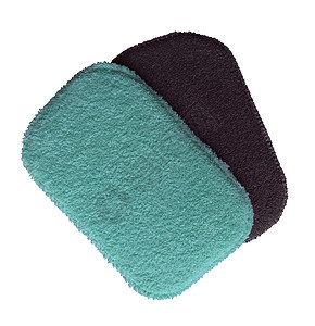 一套孤立的毛巾面巾化妆品棉布洗衣店纺织品材料卫生健身房织物浴室图片