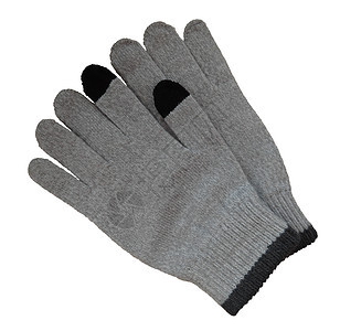 毛织手套  灰色手指季节编织针织黑色天气羊毛服装衣服配饰图片