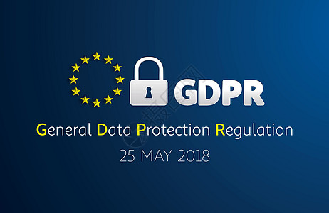 GDPR  一般数据保护条例隐私身份商业代码横幅安全互联网保障电脑字母图片
