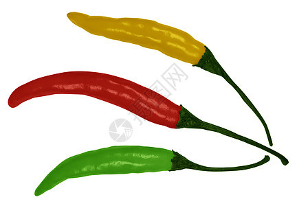 孤立的辣椒     多彩蔬菜香料烹饪香肠白色绿色红色黄色厨房食物图片