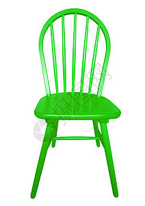 隔离的木制椅子-绿色图片