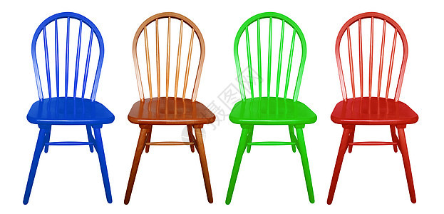 木制椅子与世隔绝  色彩多彩风格家具座位古董个性装饰凳子工艺白色工作图片
