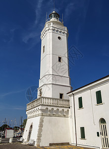 Rimini  古光之屋白色灯塔天空建筑学建筑风景船舶蓝色旅行建筑物图片