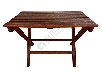 孤立的木制折叠桌家具棕色家庭木头白色海滩图片