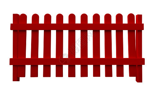 木栅栏 - 红色图片