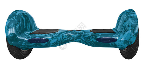 孤立的吉罗摩托车     浅蓝色陀螺仪蓝色滑板交通骑士木板活动滑板车平台车轮图片