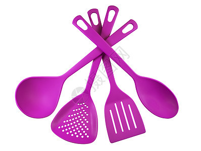 厨房用具粉红色粉色塑料厨具工具勺子工匠厨师烹饪精神食物图片