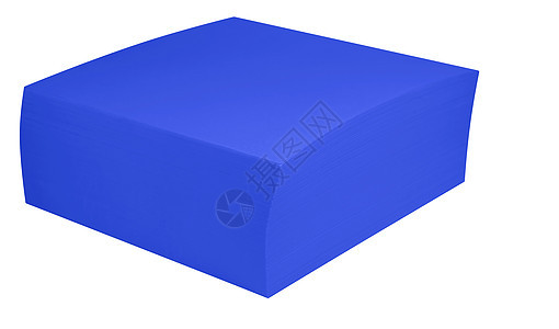 包装的纸笔纸块  蓝色立方体空白工作室商业小路笔记邮政文档床单办公室图片