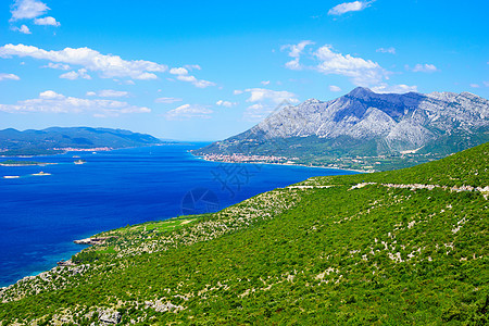 Peljesac 半岛景观蓝色海岸海岸线海滩支撑场地旅行海景旅游图片