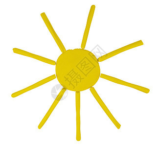 可塑性太阳预报天气晴天黄色气象橡皮泥白色气候阳光玩具背景图片