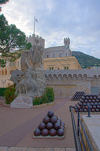 摩纳哥王子的宫殿皇家堡垒公国住宅城堡仪式旅行背景图片