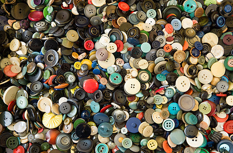 按钮背景维修团体收藏衣服爱好物品手工业塑料圆形缝纫图片