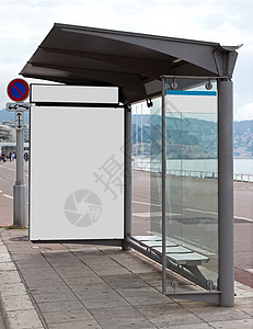 公共汽车停止站促销基础设施营销空白运输帆布广告海报车站控制板图片