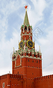 莫斯科 斯帕斯斯卡塔旅游博物馆城市建筑钟楼景观编钟正方形地标红宝石图片