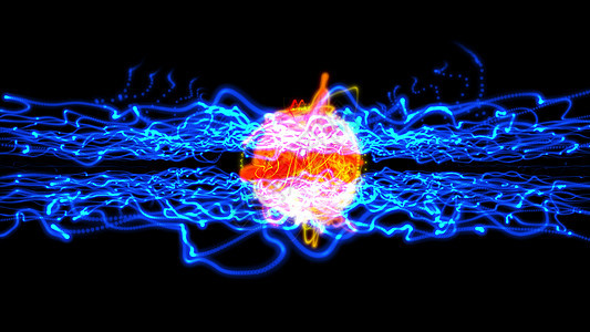 抽象能量球粒子背景舞蹈火焰球体蓝色力量派对技术科学耀斑太阳图片