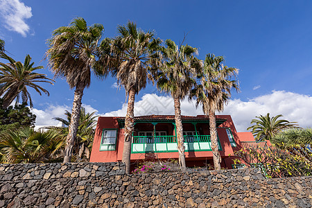 关于西班牙加那利群岛La Palma Canary岛La Palma的 坎昆海滩的看法旅游花园海滩热带阳光海岸目的地海岸线蓝色岛图片