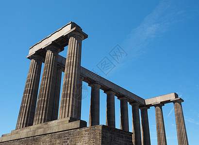 爱丁堡Calton Hill国家纪念碑城市地标寺庙爬坡景观建筑学建筑图片