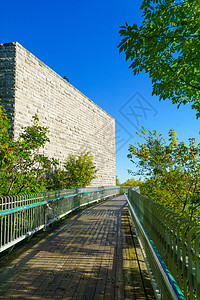 魁北克市的长城和省长列车地标天际州长建筑学质量控制吸引力景观历史性城市围墙图片
