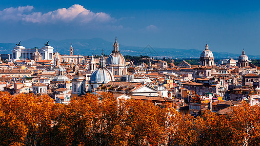 意大利罗马的天线 罗马建筑和建筑全景建筑学观光宗教教会旅游地标旅行首都历史历史性图片