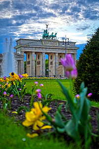 德国柏林勃兰登堡门旅游正方形雕像旅行天空景观首都城市建筑学地标图片
