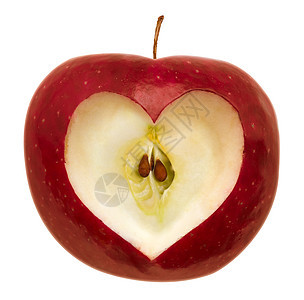 带有心脏形状的苹果剪裁活力数字果汁饮食宏观午餐小路早餐沙漠图片