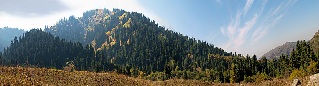 平流视图天堂全景高地假期旅行气候植物群野生动物国家季节图片