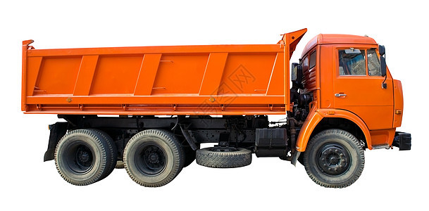 倾卸卡车货物柴油机运输金属承包商小路材料水泥白色工业图片