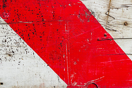 红带路标艺术城市红色衰变断木木板木头钉子工地图片