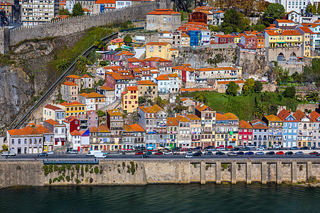 博尔托奥porto老城和里贝拉岛对Do的全景港口建筑物旅游历史性文化天际市中心地标大教堂教会图片