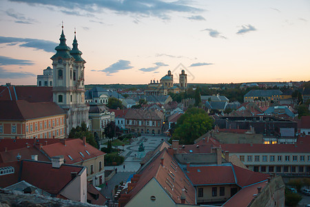 Eger 变器旅游中心文化天空纪念碑历史中学全景城堡寺庙图片