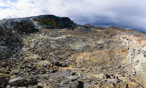 克拉夫拉火山的景观地质学地热旅游土壤场地蒸汽旅行作用岩石活力图片